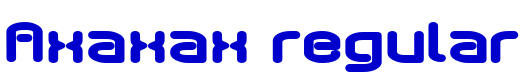 Axaxax regular 字体